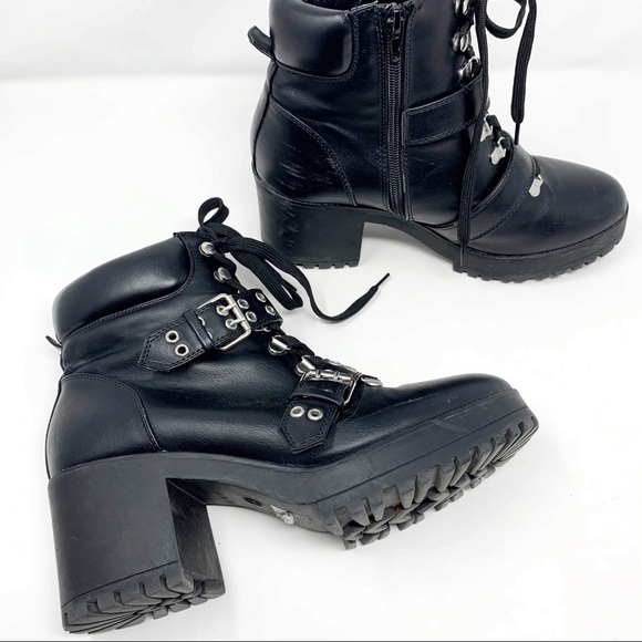 ASOS Truffle Collection Chunky Heel Lace Up bootie - Picture 2 of 6